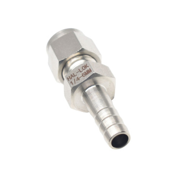 HAL-LOK SS316 Stainless Steel 3/8\" Compression to Barb Fitting
