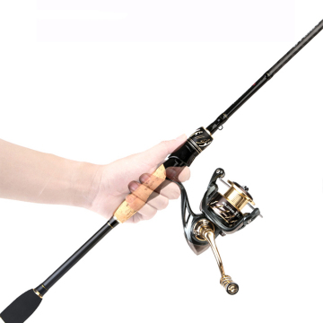 Basse Bass Pissing and Reel Combo 2.1 / 2,4m Lure Lure Spinning Reel Travel Rod Baitcasting