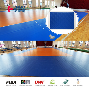 4.5mm 6,5 mm 8mm de espesor interior deporte estera tribunales pavimentos de pvc piso vinilo plástico baloncesto cancha de pisos