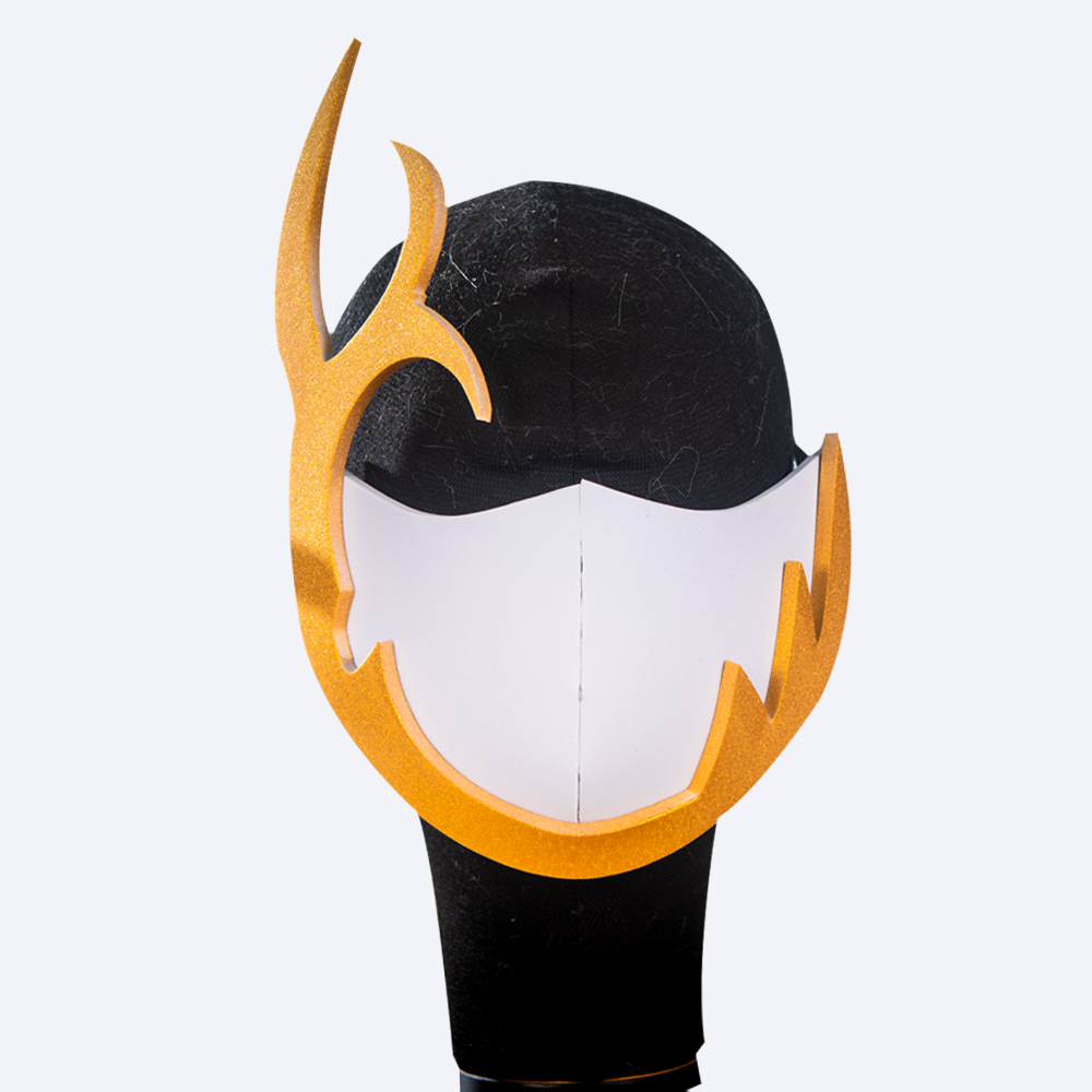 Stylized Curved Horn Half Cosplay Mask Fantasy Elf Horn Half Face Mask EVA Craft Character Cosplay Half Mask Decorative Curved Edge Party Half Mask Fantasy Game Horned Cosplay Face Mask
