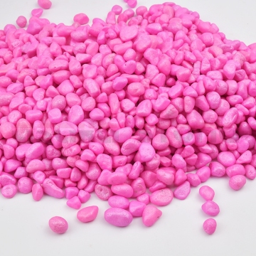 Dyed Pink Tumbled Gravel: Aquarium & Landscaping Stones