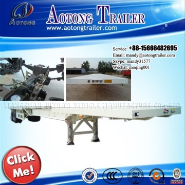 Aotong special design 45ft extendable flatbed semi trailer/ container high bed semi-trailer