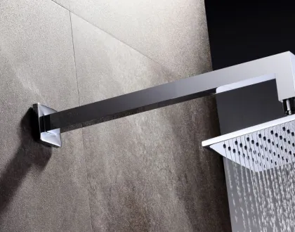 L Shaped Square Brass Shower Arm