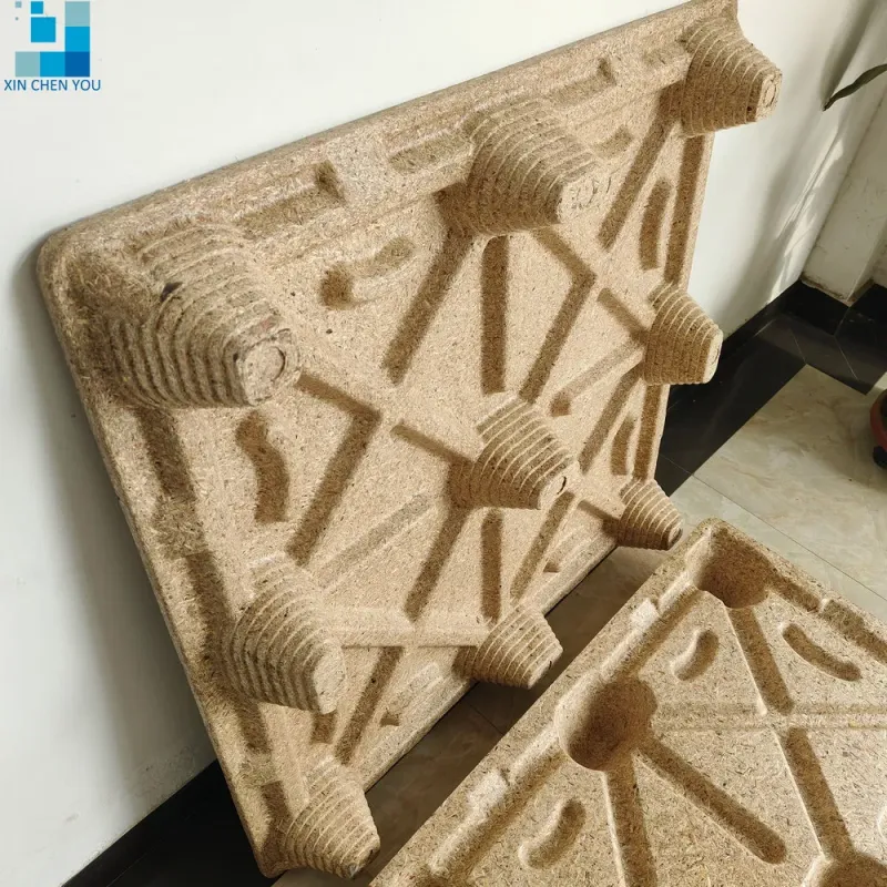 Nestable 80% Space Saving Compressed Wood Chip Pallets