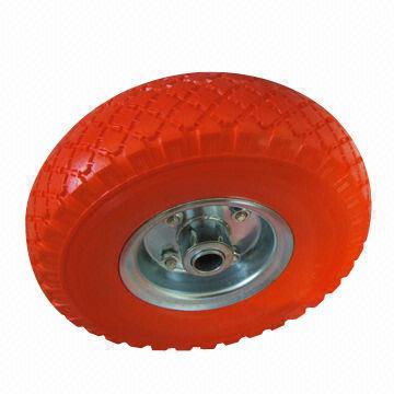 PU wheel with steel rim