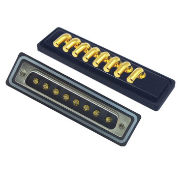 8W8 D-Sub Connector 8pin Ketumpatan Tinggi PCB Sudut Kanan Untuk Aplikasi Perindustrian