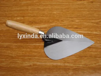 bricklaying trowel with wooden handle