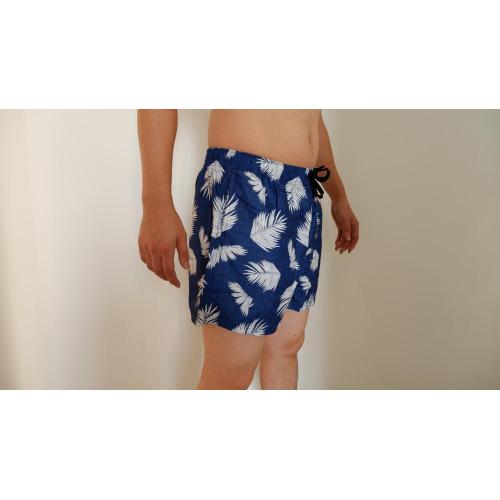 Polyester Beach Pants Leaf-printed men's beach shorts Factory