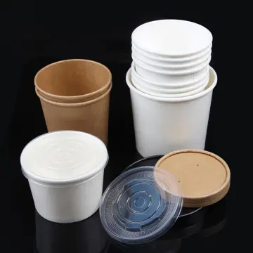 12oz Soup and Ice Cream Take Out Container with Vented Flat Lid: Ideal for Hot Soups and Frozen Desserts
