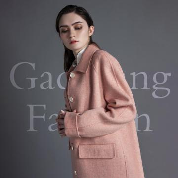 Casaco básico de cashmere rosa