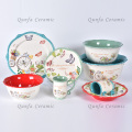 Nuovo set da pranzo alla moda set di stoviglie in ceramica di lusso