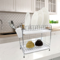 2 tier chrome plated dish drainer