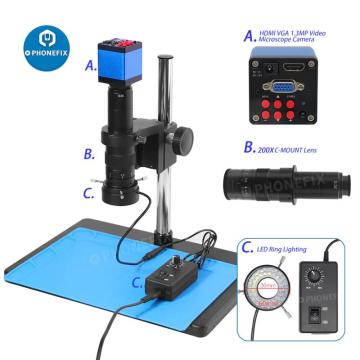 HD VGA Digital Video Camera Microscope Set For PCB Repair