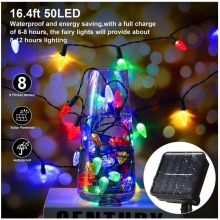 C6 C3 Strawberry Solar Christmas Lights