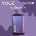 yooz vc5000 퍼프 일회용 vape mod 650 mah