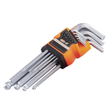 9pcs Middle Long Ball End Metric Allen Wrench Set