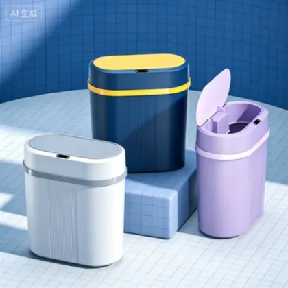 Smart Induction Trash Can for Living Room Bathroom