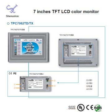 7 inches tft lcd color monitor