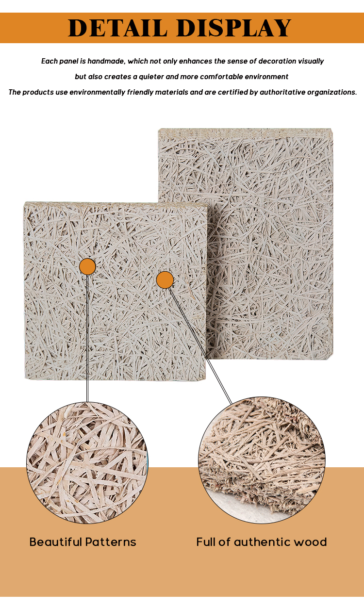 Wood wool acoustic panel