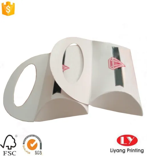 Pillow Gift Box Packaging with Die Cut Handle