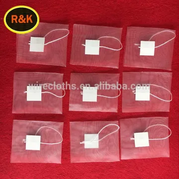 80 mesh 140cm wide white color white label pyramid nylon tea bag