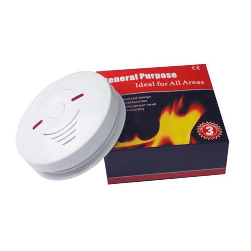 Detector de fumaça de alarme de fumaça de bateria portátil ótico de 9 V DC com indicador LED