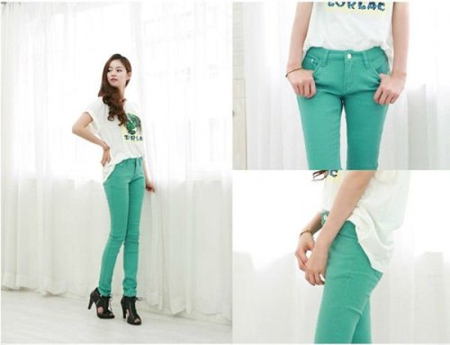 cotton lady sexy fitting coloured skinny woman jeans