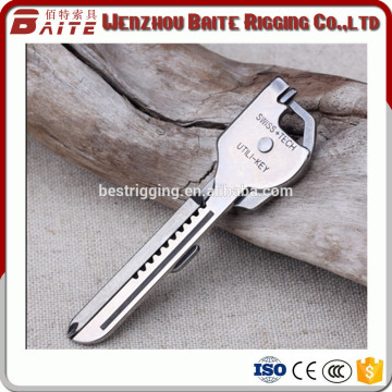 Swiss technology tech mini keychain ,multi-function outdoor creative outdoor 6 in 1 portable mine tool kit keychain