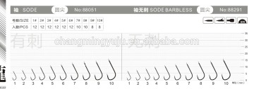 High carbon steel fishing hook _ SODE fishing hook