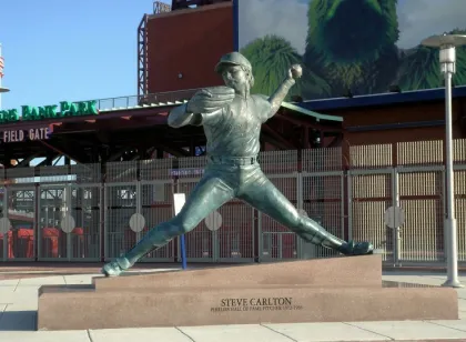 garden street statue garden decoration metal craft bronze sculpture baseball