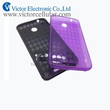Hot diamond cubic transparent clear TPU slim gel Case cover for HTC Desire 510