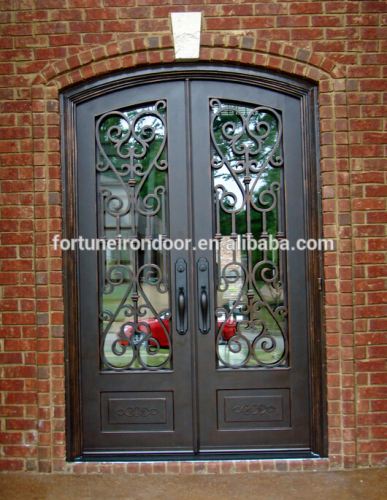 2016 Main Entry eyebow top wrought iron door popular in European market, American market