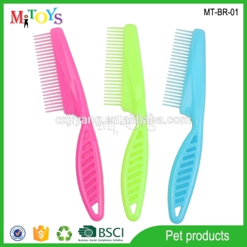 2015 wholesale Pet product plastic pp material small colorful deshedding tool & pet grooming brush