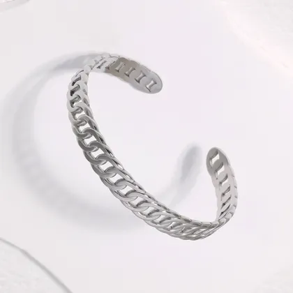 adjustable stainless steel bracelet 18K gold-plated bracelet
