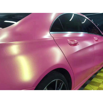 Matte diamante rosa carro de ouro envoltório vinil