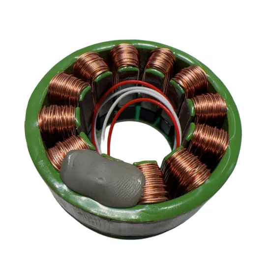 Motor stator with coating and winding