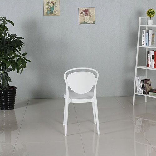 White Plastic Dining Chair