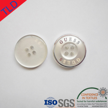 Hotsale white garment 4 hole plastic button