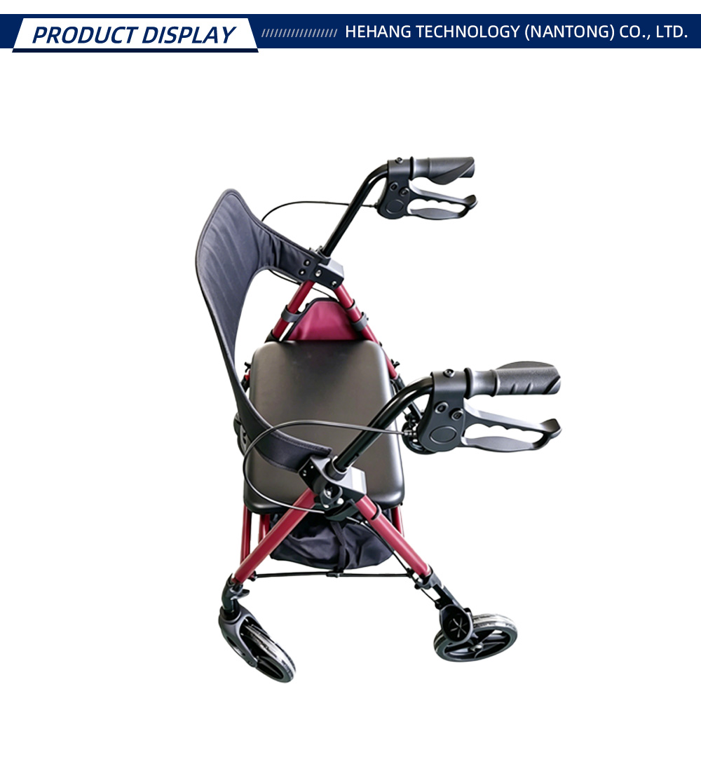 Red Frame 4-Wheel Rollator Walker X