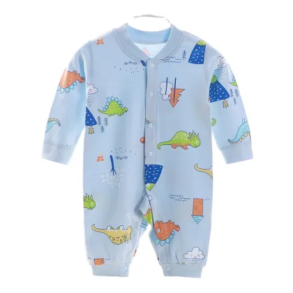 Baby Cotton Pajamas: Autumn and Winter One-piece Climbing Clothes