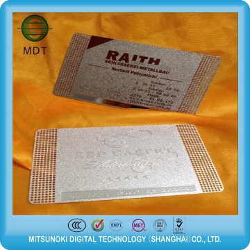 2015 Made in China silver metal business card