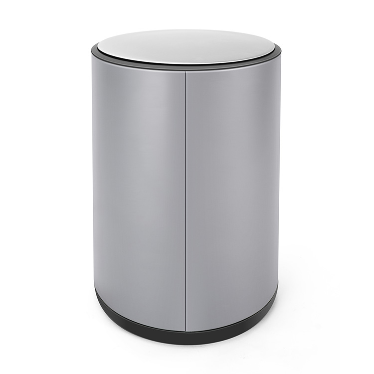 grey garbage can