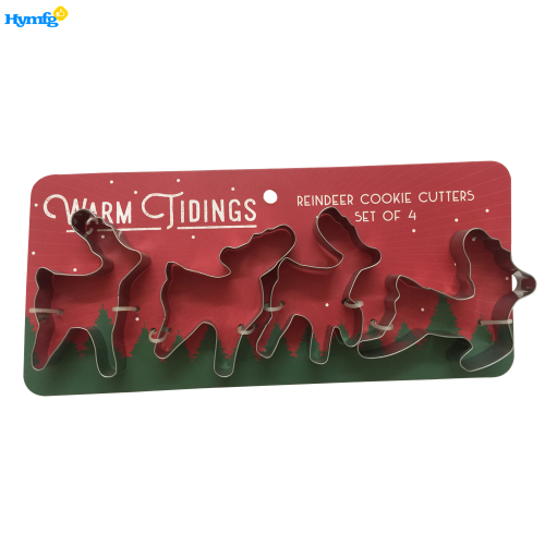 Metal Mini Christmas reindeer cookie cutters