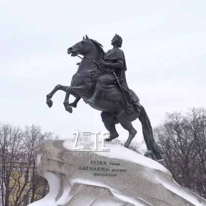 Famous brass horseman statue bronze peter the great sculpture