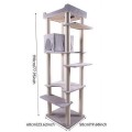 Torre de árbol para gatos, escalones de Sisal, rascador de madera ecológico para interiores, condominio de escalada de varios niveles, plataforma de descanso de fácil acceso de lujo