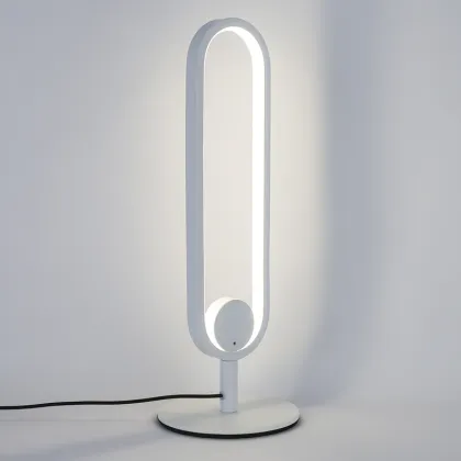 White Oval Girl's Vertical Study Lamp Table Lamp