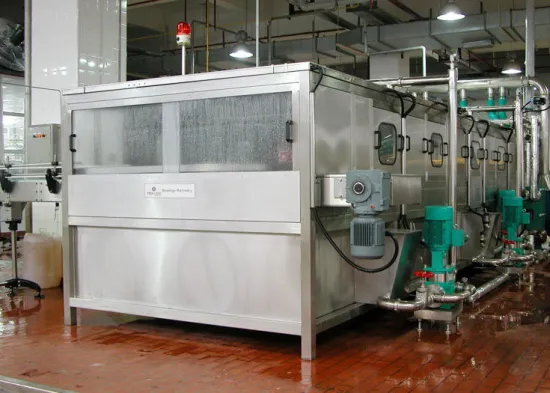 Cooling Tunnel Pneumatic Pet Bottle Conveyor System For Hot Filling Line