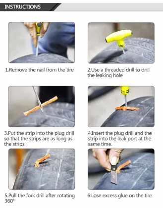 Quick Seal Tire Repair Tools - T Type Puncture Repair Kit