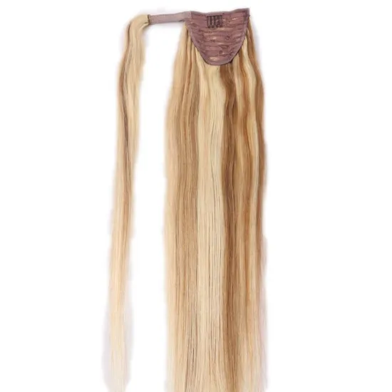 Wrap Around Ponytail Hair Extensions Human Hair Ponytails PVC Bag Chinese STOCK 22inch 100g 100g Per Pack Easy to Apply