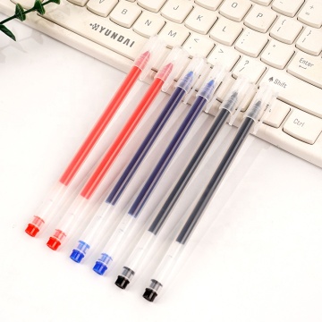 Large Capacity Full Needle Tube Gel Pen - Black/Red/Blue 0.5mm Ink Color